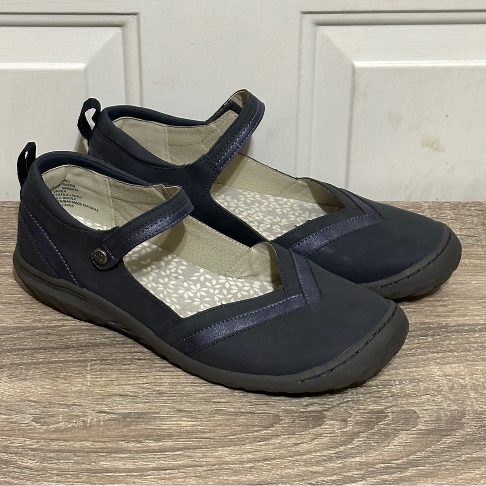 JBU Raven Womens Black Memory Foam Size 9.5 Comfortable Fit Light Weight B4RAV73